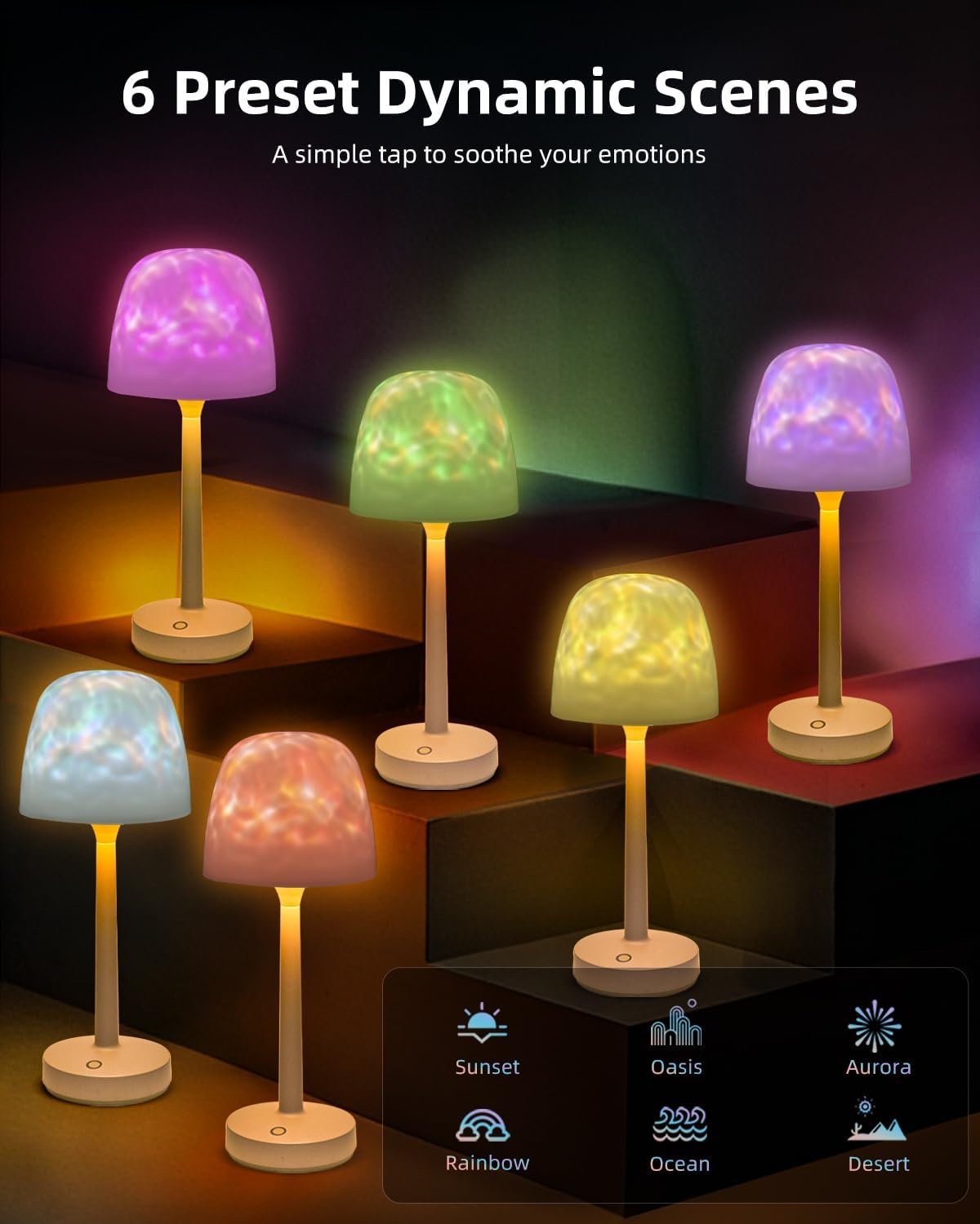 Ocean Wave Cordless Projector Light