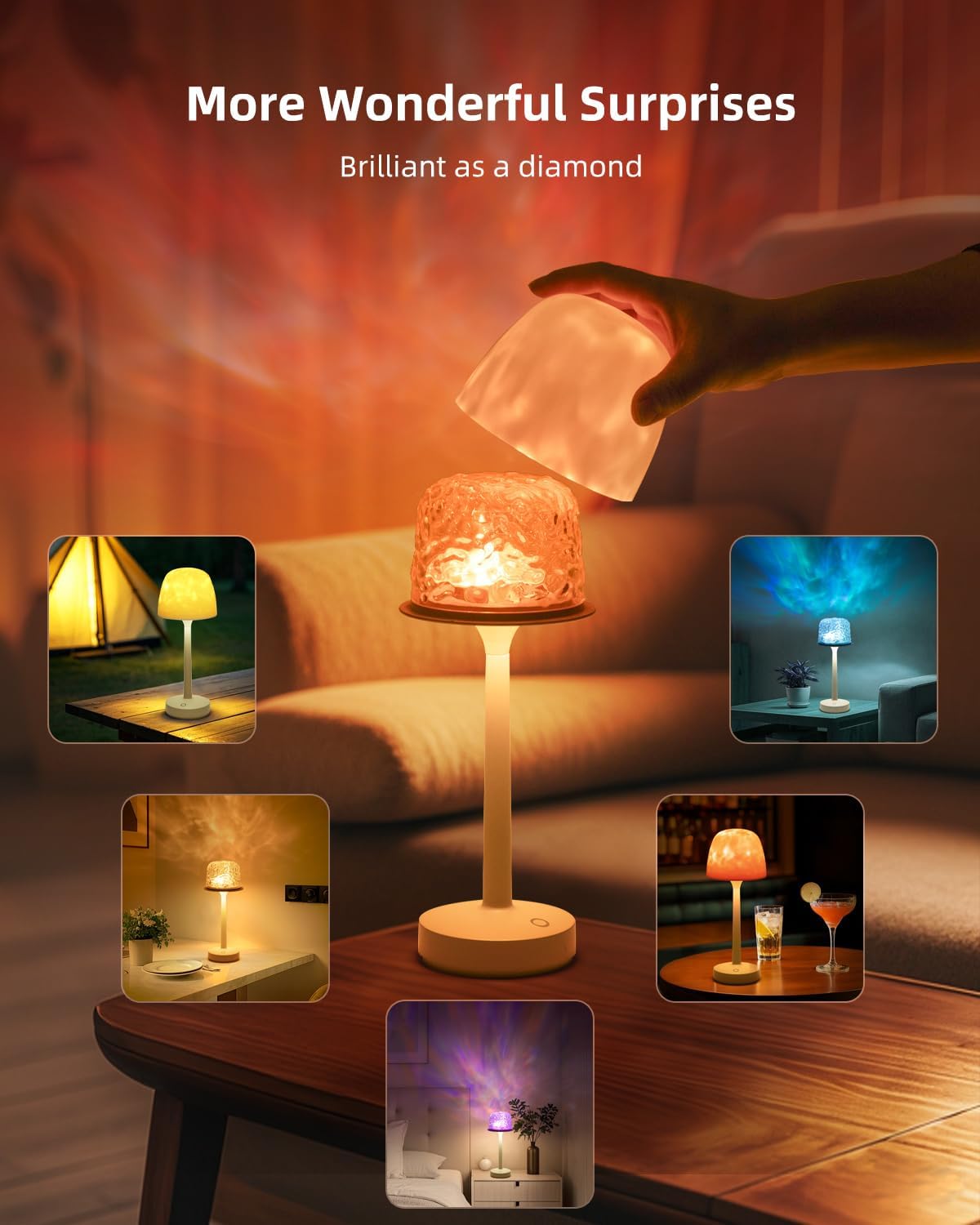 Ocean Wave Cordless Projector Light