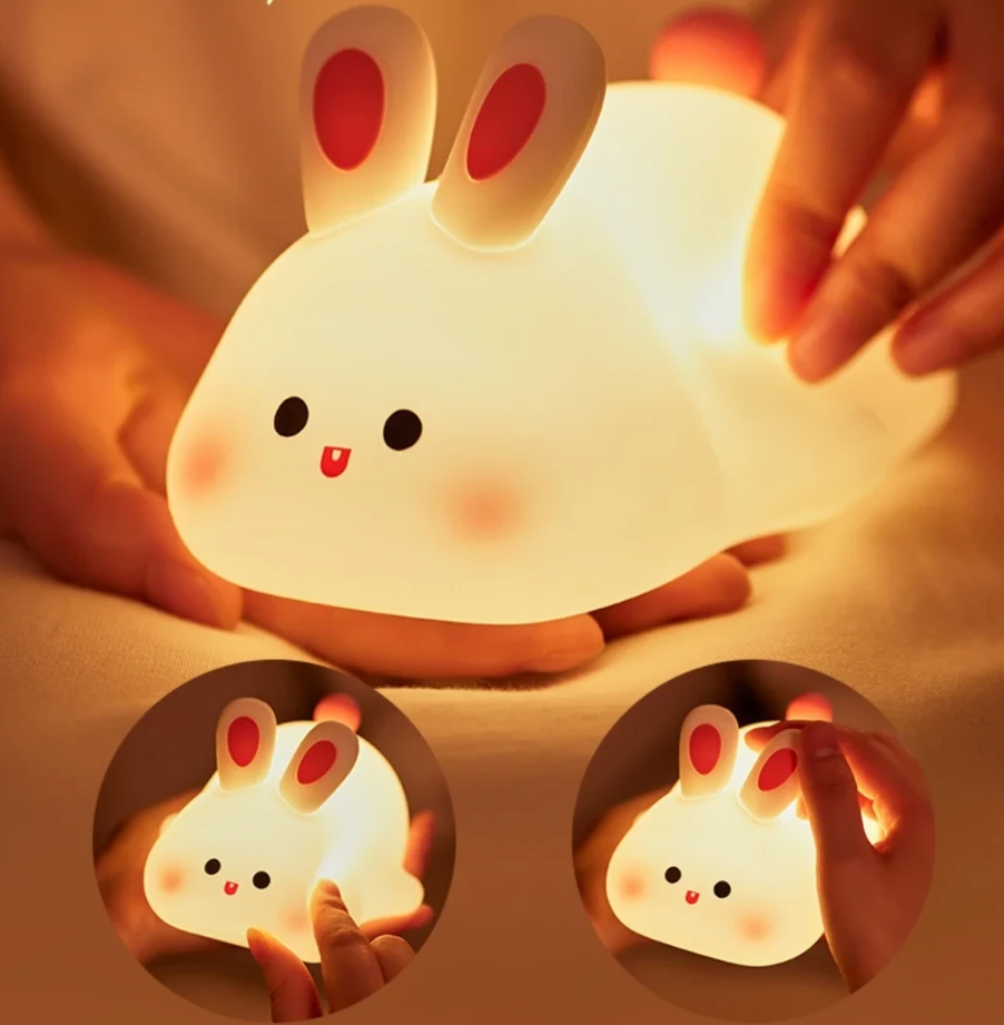 Adorable Bunny Night Light β Soft, Squishy & Rechargeable