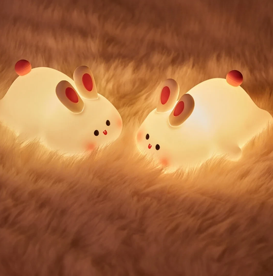Adorable Bunny Night Light – Soft, Squishy & Rechargeable